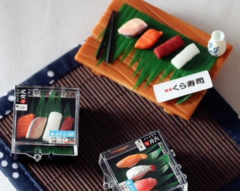 Sushis miniatures, Ensemble de délicieux sushis pour maison de poupée, Sushis miniatures, Accessoires de cuisine, Cadeau enfant, Jeu de simulation