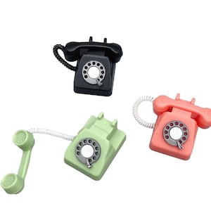 Dollhouse Miniature Phone Model Simulation Rotary Telephone Furniture Doll House Miniatures Accessories Kids Toys Gift