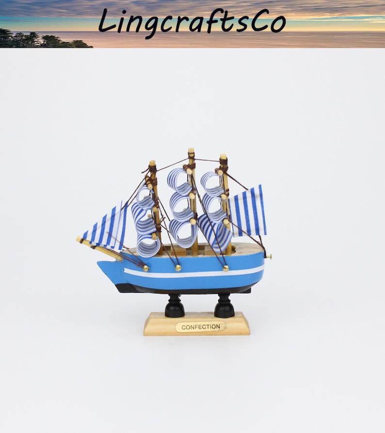 Miniature Sailing Ship Miniature Marine Nautical Creative Etsy