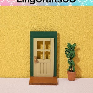 Miniature Christmas Doors,Doll House Wooden Door,Miniature Fairy Door As a Decoration for Christmas,Dollhouse  Furniture Accessories