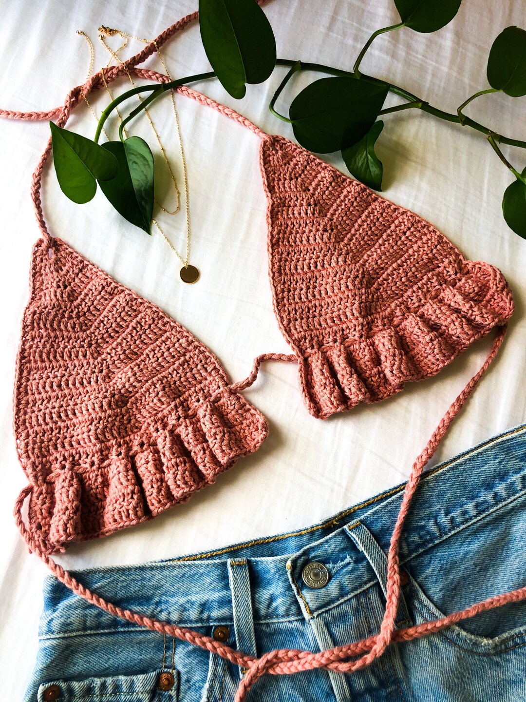 Remy Ruffle Bikini Top Crochet Pattern | Adjustable, Beginner Friendly ...