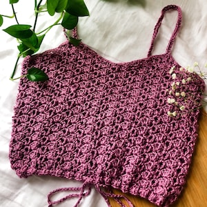 Lacy Crop Top Häkelanleitung | Verstellbare, anfängerfreundliche Häkelanleitung für jede Größe