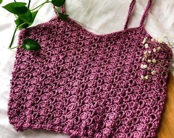 Lacy Crop Top Crochet Pattern | Adjustable, Beginner Friendly Crochet Pattern for Any Size