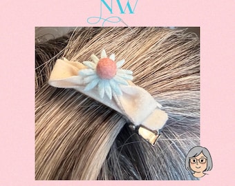 READY TO SHIP-Set of 2 Floral & Bow Alligator Clips
