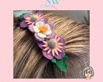 READY TO SHIP-Set of 2 French Floral Barrettes