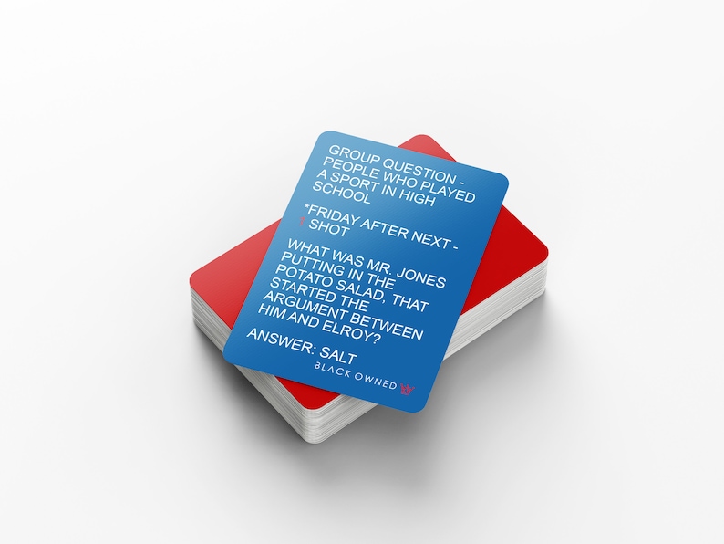 Black Adult Party Drinking Trivia Game V3 90s & 00s Movie / TV Trivia