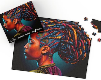 1000-Piece LewisRenee Art, Explore Enchanting Designs & Colorful Braids (Colorful Profile)