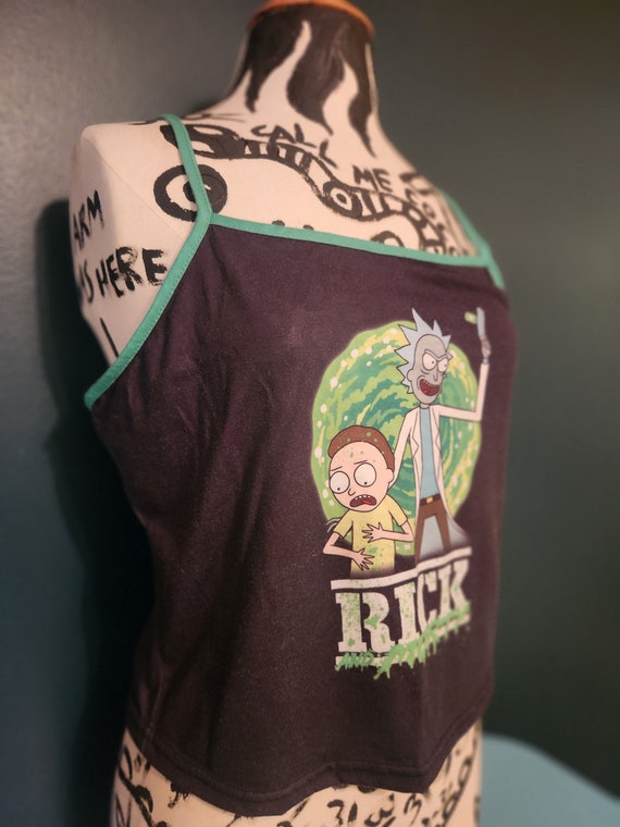 Rick and Morty crop top tank top size - image 3
