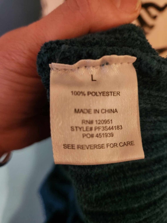 Soft Blue Polyester Sweater - image 2