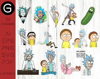 Download Svg Rick And Morty Rick Sanchez Vector Png Rick Retro Rick Etsy