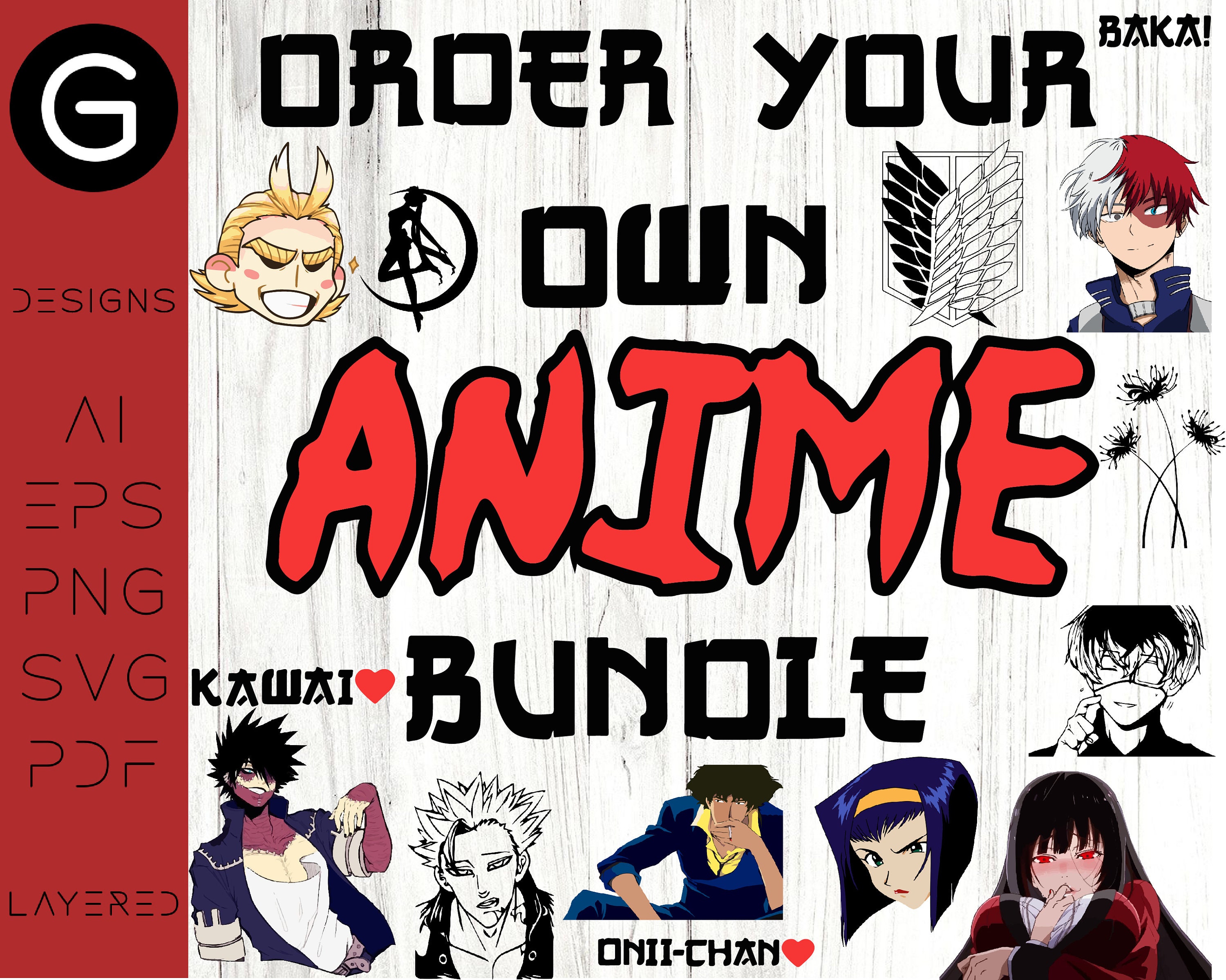 Download Order your own anime svg bundle for cricut anime svg for ...