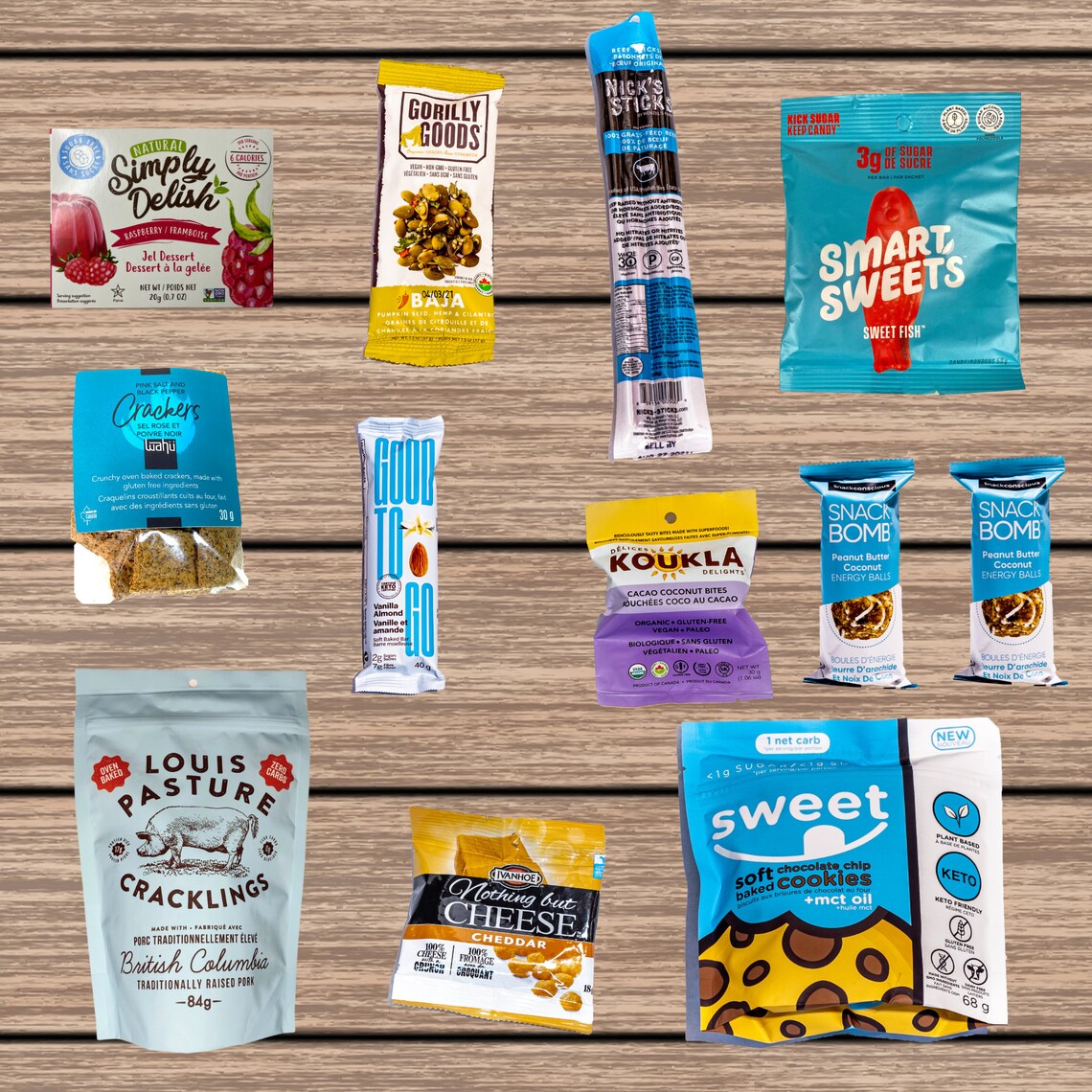 Surprise Keto Gift Basket Low Carb Snacks Low Sugar Snacks Etsy