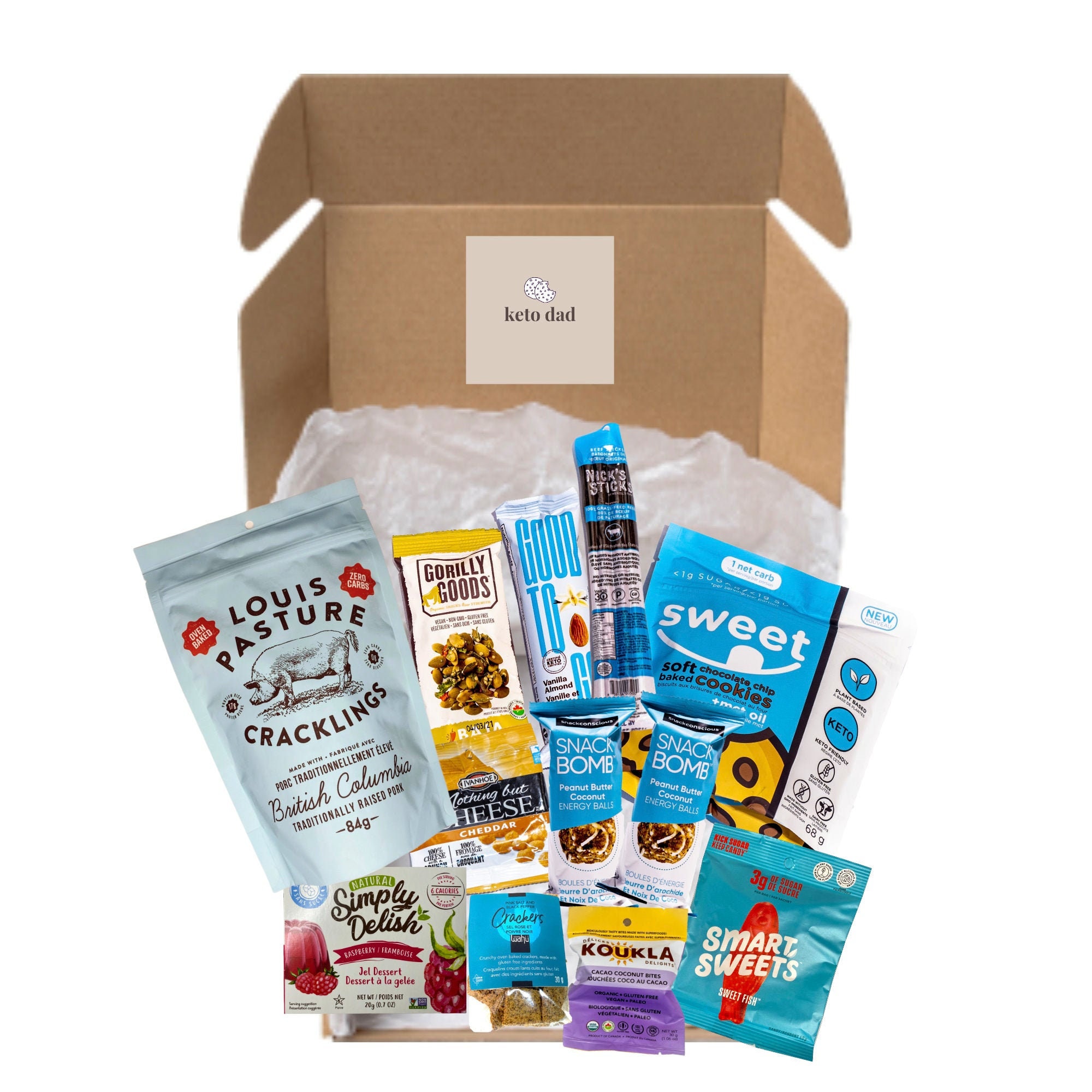 Surprise Keto Gift Basket Low Carb Snacks Low Sugar Snacks Etsy