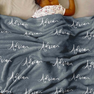PERSONALIZADO Manta de bebé personalizada, Manta con nombre, Manta de regalo, Manta para niños, Regalo personalizado, Regalo personalizado, Manta retro, Multicolor