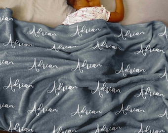 PERSONALIZED Custom Baby Blanket, Name Blanket, Blanket Gift, Kids Blanket, Personalized Gift, Custom Gift, Retro Blanket, Multicolor