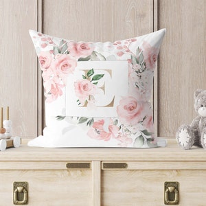Personalized Baby Pillow for Baby Girl Pink Floral Nursery Room Baby Set New Baby pillow Blanket Crib Sheet Baby Shower Gift New Mom Gift