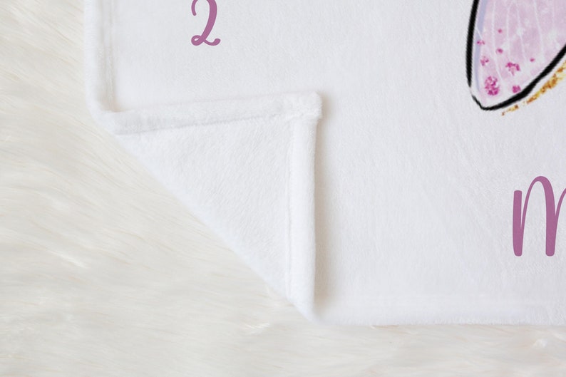 Purple Butterfly Baby Blanket Personalized Milestone Blanket Etsy