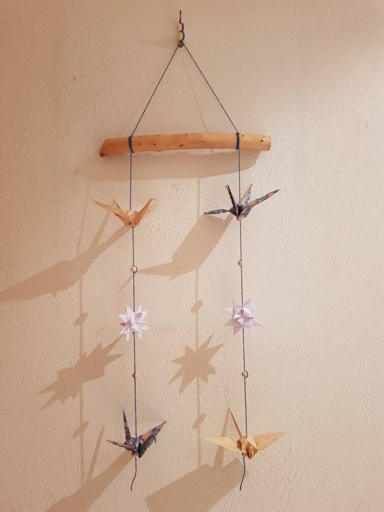 Décoration Murale Origami - Grue et Étoile de Froebel