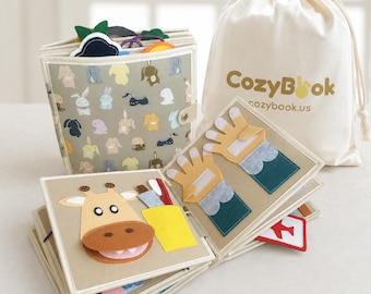 Montessori Busy Book for Toddler Quiet Book Travel Activity for Baby Sensory Learning Toy Birthday Gift Baby Shower
