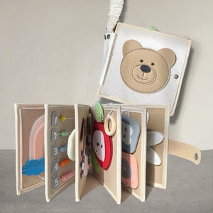 Montessori Busy Book: Sensory Toy for Babies | Felt Quiet Book | Fine motor skills | 6 months +