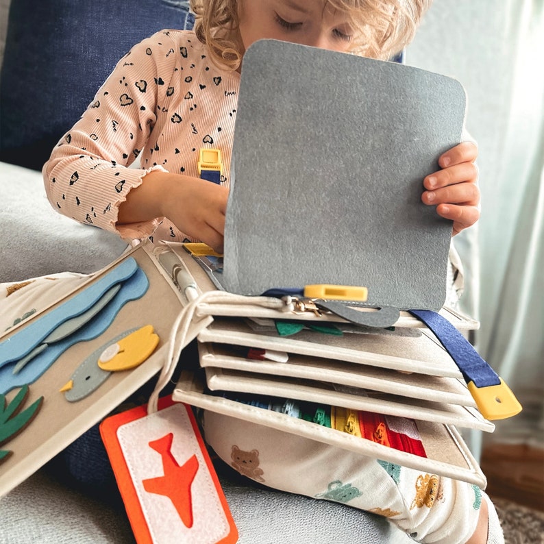 Montessori bezig boek Rustig boek voor peuters van topkwaliteit Activiteitenspeelgoed voor jongens en meisjes Zintuiglijk speelgoed afbeelding 4