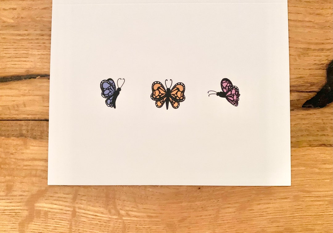 5-pack Butterfly Greeting Cards - Etsy