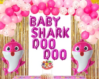 Pinkfong Baby Shark Balloon 2pc with Pinwheels Birthday Picnic Party Supplies Pinkfong Baby Shark Balloon 2pc with Pinwheels Birthday Picnic Party Supplies