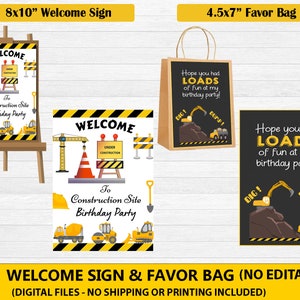 Construction Party Printable, Dump Truck Party Package Birthday, Boy ...