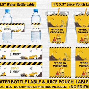 Construction Party Printable, Dump Truck Party Package Birthday, Boy ...