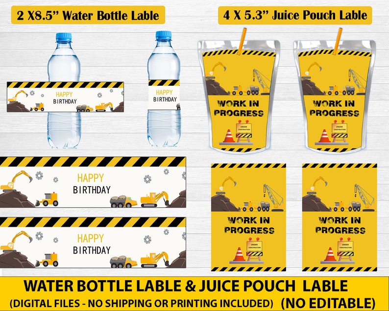 Construction Party Printable Dump Truck Party Package - Etsy