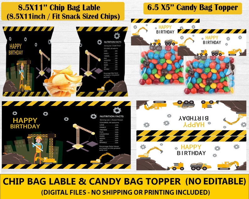 Construction Party Printable Dump Truck Party Package - Etsy