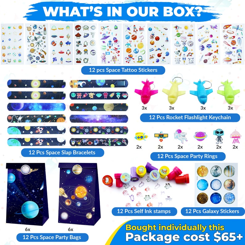 Outer Space Party Favors Space Party Bags Slap Band Etsy