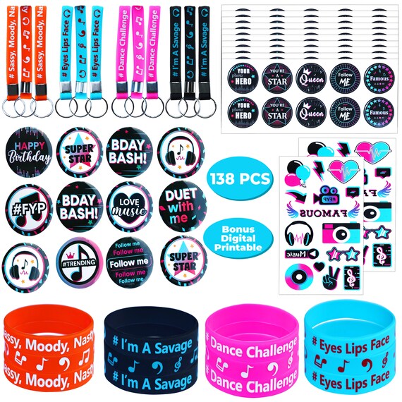 Pcs Music Party Favors For Kids Set Of 12 Dance Challenge Etsy Pcs Music Party Favors For Kids Set Of 12 Dance Challenge Etsy