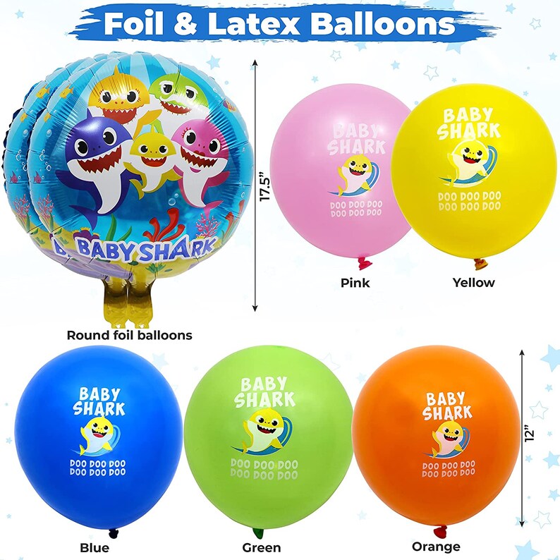 Baby Shark Birthday Decorations for Kids Baby Shark Family & Etsy