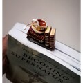 Bookmark - Vintage books arrangement tea placed on them / tea bookmark / stick bookmark / 3D Bookmark / vintage books product logo