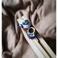 Porcelain style teapot and cup + saucer bookmark on card / 3D bookmark /teapot bookmark / canson card bookmark product logo