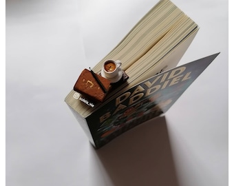 Coffee and journal stick Bookmark / coffee bookmark / stick bookmark / 3D Bookmark