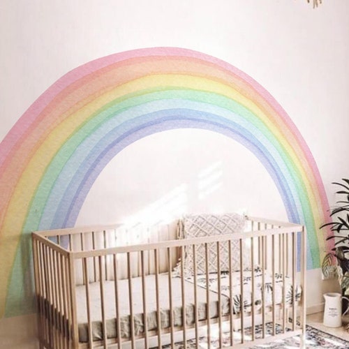 Rainbow Wall Decal Rainbow Wall Sticker Large Rainbow Wall Etsy Australia