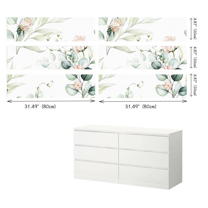 Peel and Stick Malm Dresser Decal Watercolor Green Eucalyptus Etsy