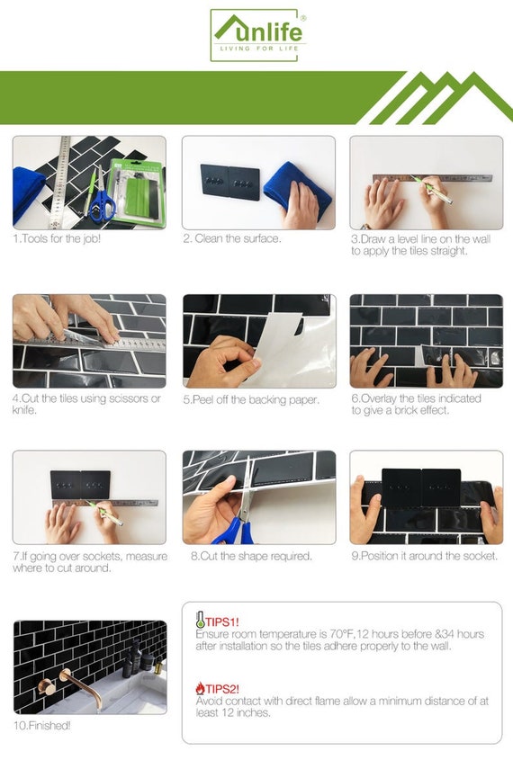 Ikea Play Kitchen Backsplash Decal FUNLIFE Peel and Stick 3D Design White Checkered Plaid for DUKTIG Self-adhesive Removable