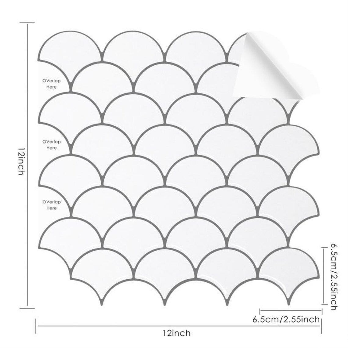 Peel and Stick Kids Bathroom Backsplash Tile Sticker White | Etsy