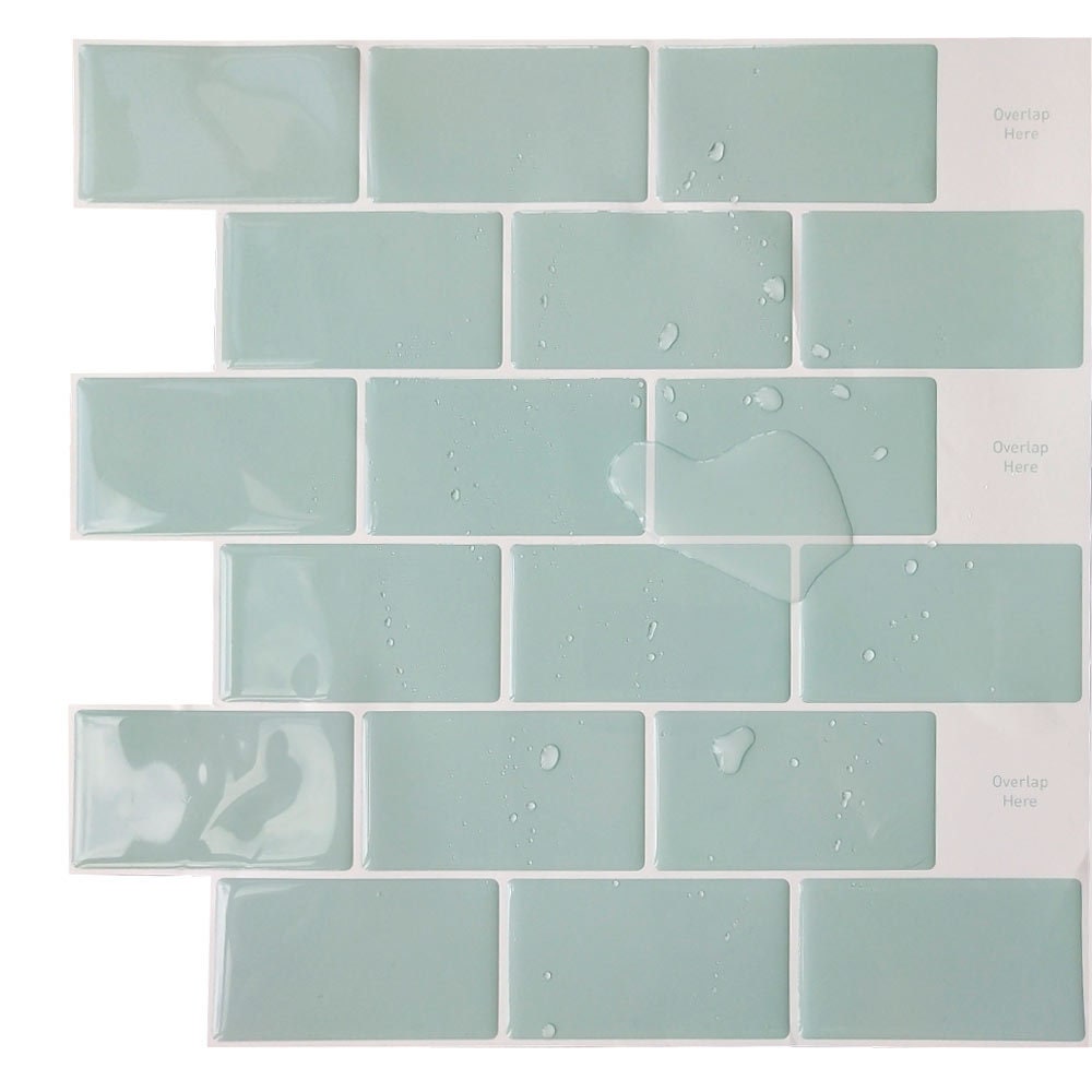 Ikea Play Kitchen Backsplash Decal Metro Seafoam Green Subway Etsy