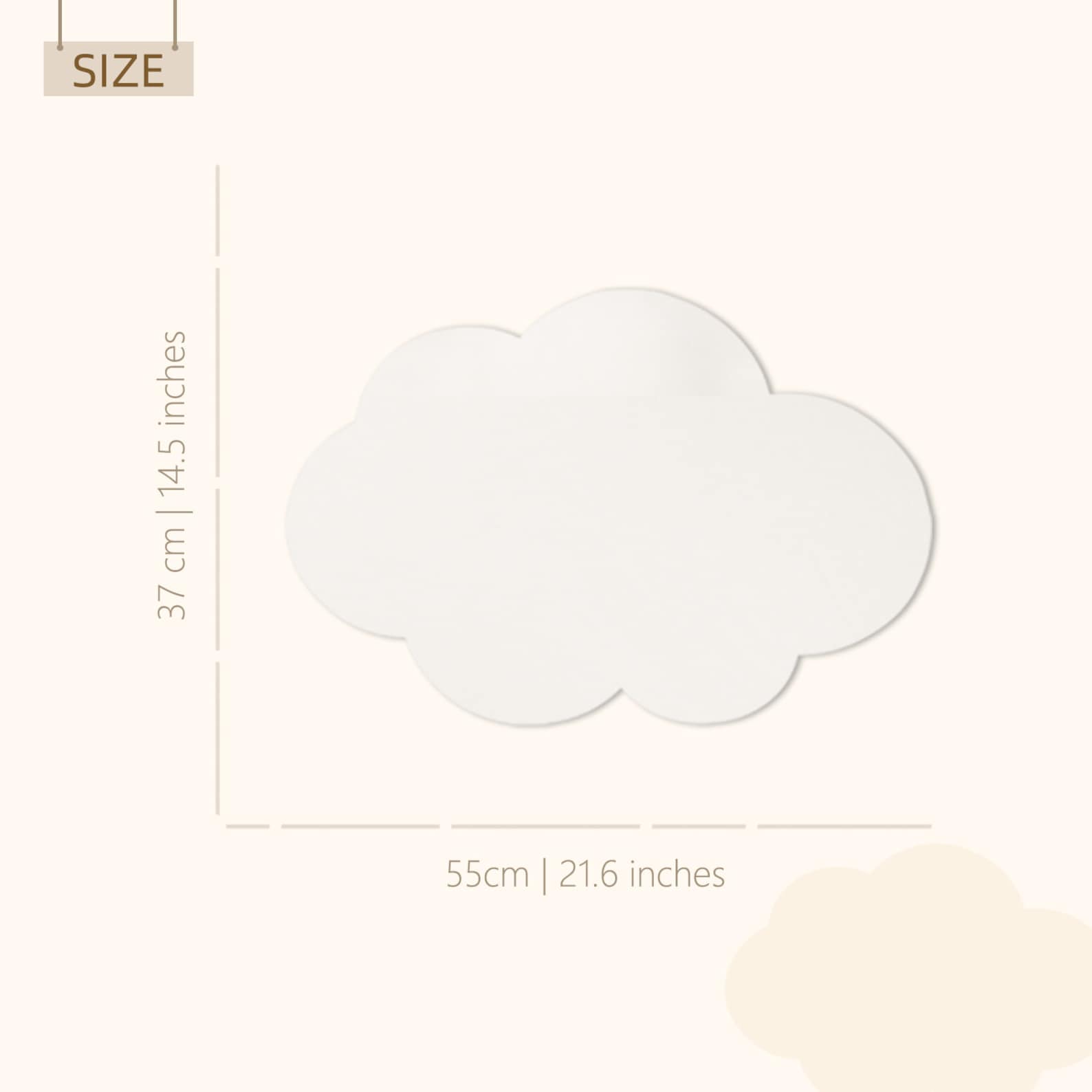 Decorative Cloud Wall Mirror Decor Scandinavian Nursery Wall Etsy