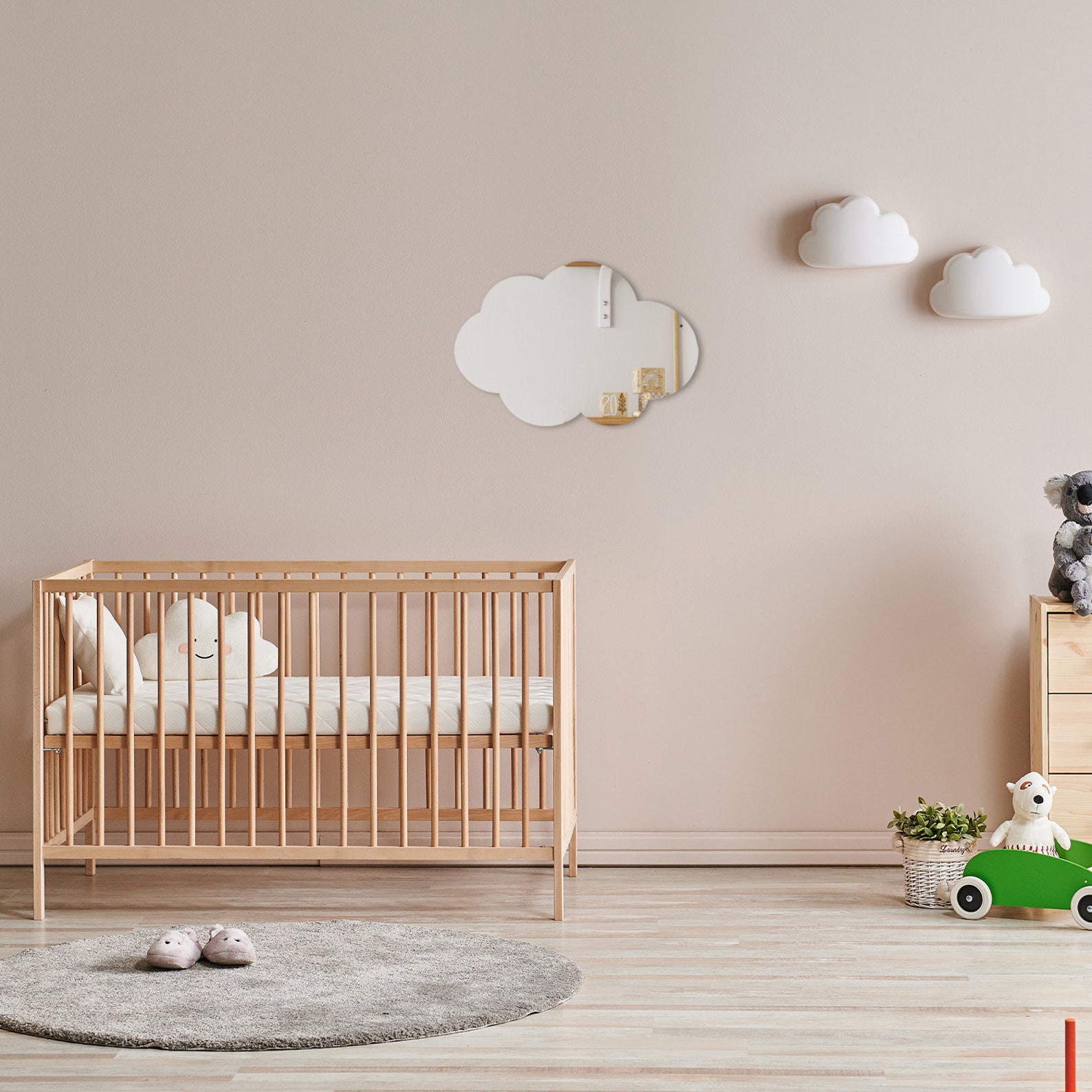 Decorative Cloud Wall Mirror Decor Scandinavian Nursery Wall Etsy