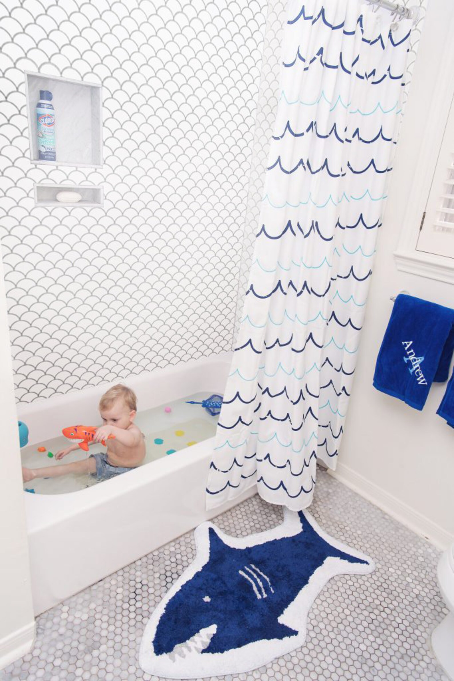 Peel and Stick Kids Bathroom Backsplash Tile Sticker White - Etsy