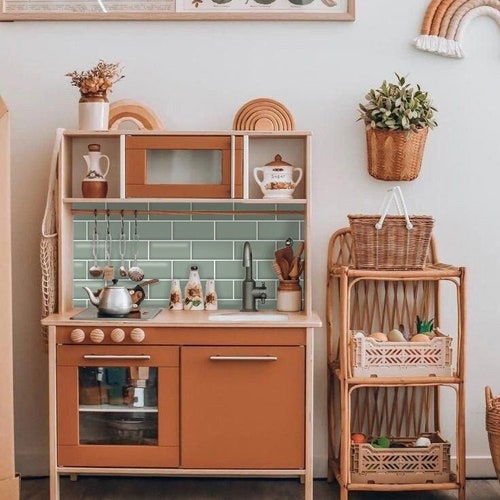 Ikea Play Kitchen Backsplash Decal Milky White Subway for Etsy