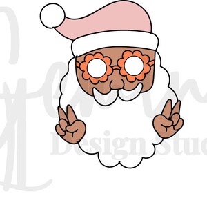 Groovy Santa SVG & PNG | Retro Santa | Weihnachtsshirt | Retro Weihnachten Digitale Datei | Merry Vibes | Weihnachtssublimation | T-Shirt Motiv