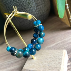 Turquoise Tiger Eye Earrings.