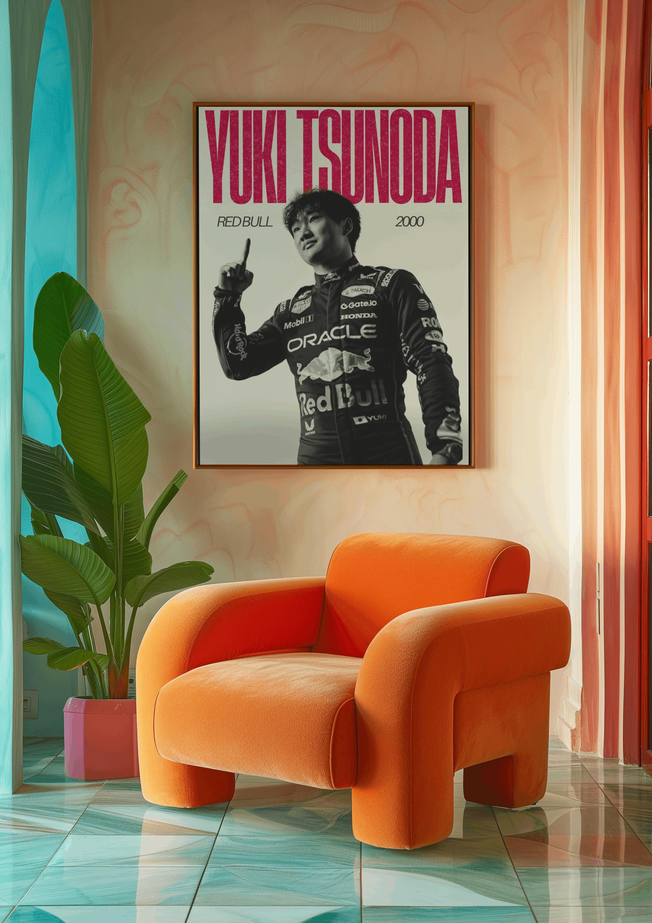 Yuki Tsunoda Formula One Racing Print - Yuki Tsunoda Poster