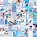 100+ Blue Preppy Photo Collage Kit (Digital Download)